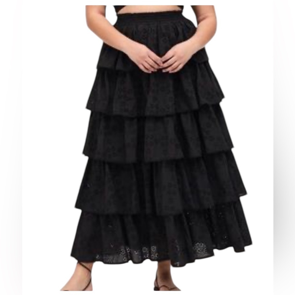Hill House Black Tiered Skirt